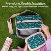 image:imageBentgo Kids Lunch Bag  DoubleInsulated Reusable Lunch Bag for Kids 3 with Adjustable Strap Holds Lunch BoxWater BottleSnacks EasyClean WaterResistant amp Pockets Glitter  Petal PinkGreen Rainbow