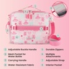 image:imageBentgo Kids Prints DoubleInsulated Reusable Lunch Bag  For Kids 3 Adjustable Strap Holds Lunch BoxWater BottleSnacks EasyClean WaterResistant Pockets Abyss Blue SpeckleBallet  Bows