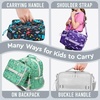 image:imageBentgo Kids Prints DoubleInsulated Reusable Lunch Bag  For Kids 3 Adjustable Strap Holds Lunch BoxWater BottleSnacks EasyClean WaterResistant Pockets Abyss Blue SpeckleGlitter Edition  Silver