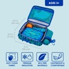 image:imageBentgo Kids Prints DoubleInsulated Reusable Lunch Bag  For Kids 3 Adjustable Strap Holds Lunch BoxWater BottleSnacks EasyClean WaterResistant Pockets Abyss Blue SpeckleSharks