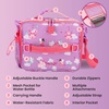 image:imageBentgo Kids Prints DoubleInsulated Reusable Lunch Bag  For Kids 3 Adjustable Strap Holds Lunch BoxWater BottleSnacks EasyClean WaterResistant Pockets Abyss Blue SpeckleFairies