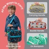 image:imageBentgo Kids Prints DoubleInsulated Reusable Lunch Bag  For Kids 3 Adjustable Strap Holds Lunch BoxWater BottleSnacks EasyClean WaterResistant Pockets Abyss Blue SpeckleTrucks