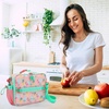 image:imageBentgo Kids Prints DoubleInsulated Reusable Lunch Bag  For Kids 3 Adjustable Strap Holds Lunch BoxWater BottleSnacks EasyClean WaterResistant Pockets Abyss Blue SpeckleTropical
