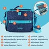 image:imageBentgo Kids Prints DoubleInsulated Reusable Lunch Bag  For Kids 3 Adjustable Strap Holds Lunch BoxWater BottleSnacks EasyClean WaterResistant Pockets Abyss Blue SpeckleConfetti Edition  Abyss Blue
