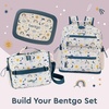 image:imageBentgo Kids Prints DoubleInsulated Reusable Lunch Bag  For Kids 3 Adjustable Strap Holds Lunch BoxWater BottleSnacks EasyClean WaterResistant Pockets Abyss Blue SpeckleFriendly Skies