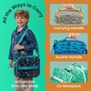 image:imageBentgo Kids Prints DoubleInsulated Reusable Lunch Bag  For Kids 3 Adjustable Strap Holds Lunch BoxWater BottleSnacks EasyClean WaterResistant Pockets Abyss Blue SpeckleBug Buddies