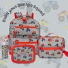image:imageBentgo Kids Prints DoubleInsulated Reusable Lunch Bag  For Kids 3 Adjustable Strap Holds Lunch BoxWater BottleSnacks EasyClean WaterResistant Pockets Abyss Blue SpeckleTrucks
