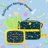 image:imageBentgo Kids Prints DoubleInsulated Reusable Lunch Bag  For Kids 3 Adjustable Strap Holds Lunch BoxWater BottleSnacks EasyClean WaterResistant Pockets Abyss Blue SpeckleSpace
