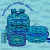image:imageBentgo Kids Prints DoubleInsulated Reusable Lunch Bag  For Kids 3 Adjustable Strap Holds Lunch BoxWater BottleSnacks EasyClean WaterResistant Pockets Abyss Blue SpeckleSharks