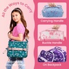 image:imageBentgo Kids Prints DoubleInsulated Reusable Lunch Bag  For Kids 3 Adjustable Strap Holds Lunch BoxWater BottleSnacks EasyClean WaterResistant Pockets Abyss Blue SpeckleBallet  Bows