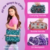 image:imageBentgo Kids Prints DoubleInsulated Reusable Lunch Bag  For Kids 3 Adjustable Strap Holds Lunch BoxWater BottleSnacks EasyClean WaterResistant Pockets Abyss Blue SpeckleUnicorn