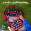 image:imageBentgo Kids Prints DoubleInsulated Reusable Lunch Bag  For Kids 3 Adjustable Strap Holds Lunch BoxWater BottleSnacks EasyClean WaterResistant Pockets Abyss Blue SpeckleRocket