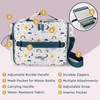 image:imageBentgo Kids Prints DoubleInsulated Reusable Lunch Bag  For Kids 3 Adjustable Strap Holds Lunch BoxWater BottleSnacks EasyClean WaterResistant Pockets Abyss Blue SpeckleFriendly Skies