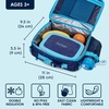 image:imageBentgo Kids Prints DoubleInsulated Reusable Lunch Bag  For Kids 3 Adjustable Strap Holds Lunch BoxWater BottleSnacks EasyClean WaterResistant Pockets Abyss Blue SpeckleConfetti Edition  Abyss Blue