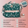 image:imageBentgo Kids Prints DoubleInsulated Reusable Lunch Bag  For Kids 3 Adjustable Strap Holds Lunch BoxWater BottleSnacks EasyClean WaterResistant Pockets Abyss Blue SpeckleGreen Rainbow