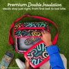 image:imageBentgo Kids Prints DoubleInsulated Reusable Lunch Bag  For Kids 3 Adjustable Strap Holds Lunch BoxWater BottleSnacks EasyClean WaterResistant Pockets Abyss Blue SpeckleSssnakes