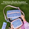 image:imageBentgo Kids Prints DoubleInsulated Reusable Lunch Bag  For Kids 3 Adjustable Strap Holds Lunch BoxWater BottleSnacks EasyClean WaterResistant Pockets Abyss Blue SpeckleLavender Galaxy