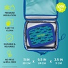 image:imageBentgo Kids Prints DoubleInsulated Reusable Lunch Bag  For Kids 3 Adjustable Strap Holds Lunch BoxWater BottleSnacks EasyClean WaterResistant Pockets Abyss Blue SpeckleSharks