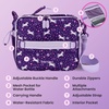 image:imageBentgo Kids Prints DoubleInsulated Reusable Lunch Bag  For Kids 3 Adjustable Strap Holds Lunch BoxWater BottleSnacks EasyClean WaterResistant Pockets Abyss Blue SpeckleUnicorn