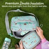 image:imageBentgo Kids Prints DoubleInsulated Reusable Lunch Bag  For Kids 3 Adjustable Strap Holds Lunch BoxWater BottleSnacks EasyClean WaterResistant Pockets Abyss Blue SpecklePuppy Love
