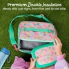 image:imageBentgo Kids Prints DoubleInsulated Reusable Lunch Bag  For Kids 3 Adjustable Strap Holds Lunch BoxWater BottleSnacks EasyClean WaterResistant Pockets Abyss Blue SpeckleTropical
