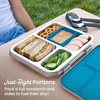 image:imageBentgo Kids Prints Stainless Steel LeakResistant 3Compartment Lunch Box  For Kids 3 Bonus Silicone Container Durable OdorFree DishwasherSafe PFAS amp BPAFree SharkDinosaur