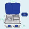 image:imageBentgo Kids Prints Stainless Steel LeakResistant 3Compartment Lunch Box  For Kids 3 Bonus Silicone Container Durable OdorFree DishwasherSafe PFAS amp BPAFree SharkShark