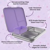 image:imageBentgo Kids Prints Stainless Steel LeakResistant 3Compartment Lunch Box  For Kids 3 Bonus Silicone Container Durable OdorFree DishwasherSafe PFAS amp BPAFree SharkUnicorn
