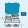 image:imageBentgo Kids Prints Stainless Steel LeakResistant 3Compartment Lunch Box  For Kids 3 Bonus Silicone Container Durable OdorFree DishwasherSafe PFAS amp BPAFree SharkDinosaur