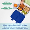 image:imageBentgo Kids Prints Stainless Steel LeakResistant 3Compartment Lunch Box  For Kids 3 Bonus Silicone Container Durable OdorFree DishwasherSafe PFAS amp BPAFree SharkShark
