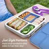 image:imageBentgo Kids Prints Stainless Steel LeakResistant 3Compartment Lunch Box  For Kids 3 Bonus Silicone Container Durable OdorFree DishwasherSafe PFAS amp BPAFree SharkRainbows and Butterflies
