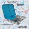 image:imageBentgo Kids Prints Stainless Steel LeakResistant 3Compartment Lunch Box  For Kids 3 Bonus Silicone Container Durable OdorFree DishwasherSafe PFAS amp BPAFree SharkDinosaur