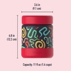 image:imageBentgo Kids Stainless Steel LeakProof Food Jar for Hot or Cold Food  11 fl oz Double Insulated Container with Removable Silicone Bumper Dishwasher Safe Easy Open Lid Ages 3 Cowgirl DreamsSssnakes