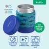 image:imageBentgo Kids Stainless Steel LeakProof Food Jar for Hot or Cold Food  11 fl oz Double Insulated Container with Removable Silicone Bumper Dishwasher Safe Easy Open Lid Ages 3 Cowgirl DreamsShark