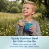 image:imageBentgo Kids Stainless Steel LeakProof Food Jar for Hot or Cold Food  11 fl oz Double Insulated Container with Removable Silicone Bumper Dishwasher Safe Easy Open Lid Ages 3 Cowgirl DreamsShark