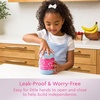 image:imageBentgo Kids Stainless Steel LeakProof Food Jar for Hot or Cold Food  11 fl oz Double Insulated Container with Removable Silicone Bumper Dishwasher Safe Easy Open Lid Ages 3 Cowgirl DreamsRainbows and Butterflies