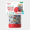 image:imageBentgo Kids Stainless Steel LeakProof Food Jar for Hot or Cold Food  11 fl oz Double Insulated Container with Removable Silicone Bumper Dishwasher Safe Easy Open Lid Ages 3 Cowgirl DreamsTrucks