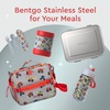 image:imageBentgo Kids Stainless Steel LeakProof Food Jar for Hot or Cold Food  11 fl oz Double Insulated Container with Removable Silicone Bumper Dishwasher Safe Easy Open Lid Ages 3 Cowgirl DreamsTrucks