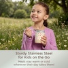 image:imageBentgo Kids Stainless Steel LeakProof Food Jar for Hot or Cold Food  11 fl oz Double Insulated Container with Removable Silicone Bumper Dishwasher Safe Easy Open Lid Ages 3 Cowgirl DreamsCowgirl Dreams