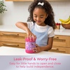 image:imageBentgo Kids Stainless Steel LeakProof Food Jar for Hot or Cold Food  11 fl oz Double Insulated Container with Removable Silicone Bumper Dishwasher Safe Easy Open Lid Ages 3 Cowgirl DreamsFairies