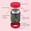 image:imageBentgo Kids Stainless Steel LeakProof Food Jar for Hot or Cold Food  11 fl oz Double Insulated Container with Removable Silicone Bumper Dishwasher Safe Easy Open Lid Ages 3 Cowgirl DreamsSssnakes