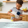 image:imageBentgo Kids Stainless Steel LeakProof Food Jar for Hot or Cold Food  11 fl oz Double Insulated Container with Removable Silicone Bumper Dishwasher Safe Easy Open Lid Ages 3 Cowgirl DreamsConstruction Trucks
