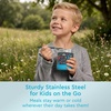 image:imageBentgo Kids Stainless Steel LeakProof Food Jar for Hot or Cold Food  11 fl oz Double Insulated Container with Removable Silicone Bumper Dishwasher Safe Easy Open Lid Ages 3 Cowgirl DreamsDinosaur
