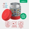 image:imageBentgo Kids Stainless Steel LeakProof Food Jar for Hot or Cold Food  11 fl oz Double Insulated Container with Removable Silicone Bumper Dishwasher Safe Easy Open Lid Ages 3 Cowgirl DreamsTrucks