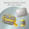image:imageBentgo Kids Stainless Steel LeakProof Food Jar for Hot or Cold Food  11 fl oz Double Insulated Container with Removable Silicone Bumper Dishwasher Safe Easy Open Lid Ages 3 Cowgirl DreamsConstruction Trucks