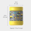image:imageBentgo Kids Stainless Steel LeakProof Food Jar for Hot or Cold Food  11 fl oz Double Insulated Container with Removable Silicone Bumper Dishwasher Safe Easy Open Lid Ages 3 Cowgirl DreamsConstruction Trucks