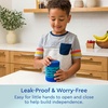 image:imageBentgo Kids Stainless Steel LeakProof Food Jar for Hot or Cold Food  11 fl oz Double Insulated Container with Removable Silicone Bumper Dishwasher Safe Easy Open Lid Ages 3 Cowgirl DreamsShark