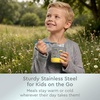 image:imageBentgo Kids Stainless Steel LeakProof Food Jar for Hot or Cold Food  11 fl oz Double Insulated Container with Removable Silicone Bumper Dishwasher Safe Easy Open Lid Ages 3 Cowgirl DreamsConstruction Trucks