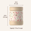 image:imageBentgo Kids Stainless Steel LeakProof Food Jar for Hot or Cold Food  11 fl oz Double Insulated Container with Removable Silicone Bumper Dishwasher Safe Easy Open Lid Ages 3 Cowgirl DreamsCowgirl Dreams