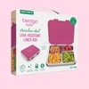 image:imageBentgo Kids Stainless Steel LeakResistant Lunch Box 3 Compartments  Bonus Silicone Container PFAS amp BPAFree OdorResistant Dishwasher Safe Ages 3 GreenFuchsia
